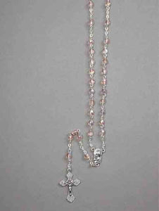 ROSARY CRYSTAL 4MM PINK RX904P