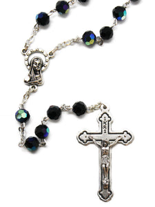 ROSARY CRYSTAL - 5MM AB BLACK