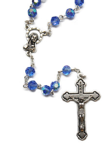 ROSARY CRYSTAL - 5MM AB SAPHIRE