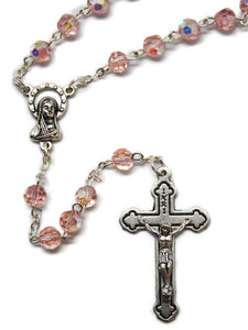 ROSARY CRYSTAL - 5MM AB PINK
