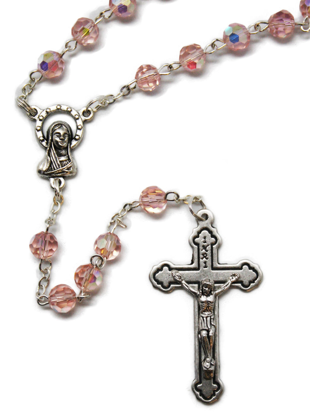 ROSARY CRYSTAL - 5MM AB PINK
