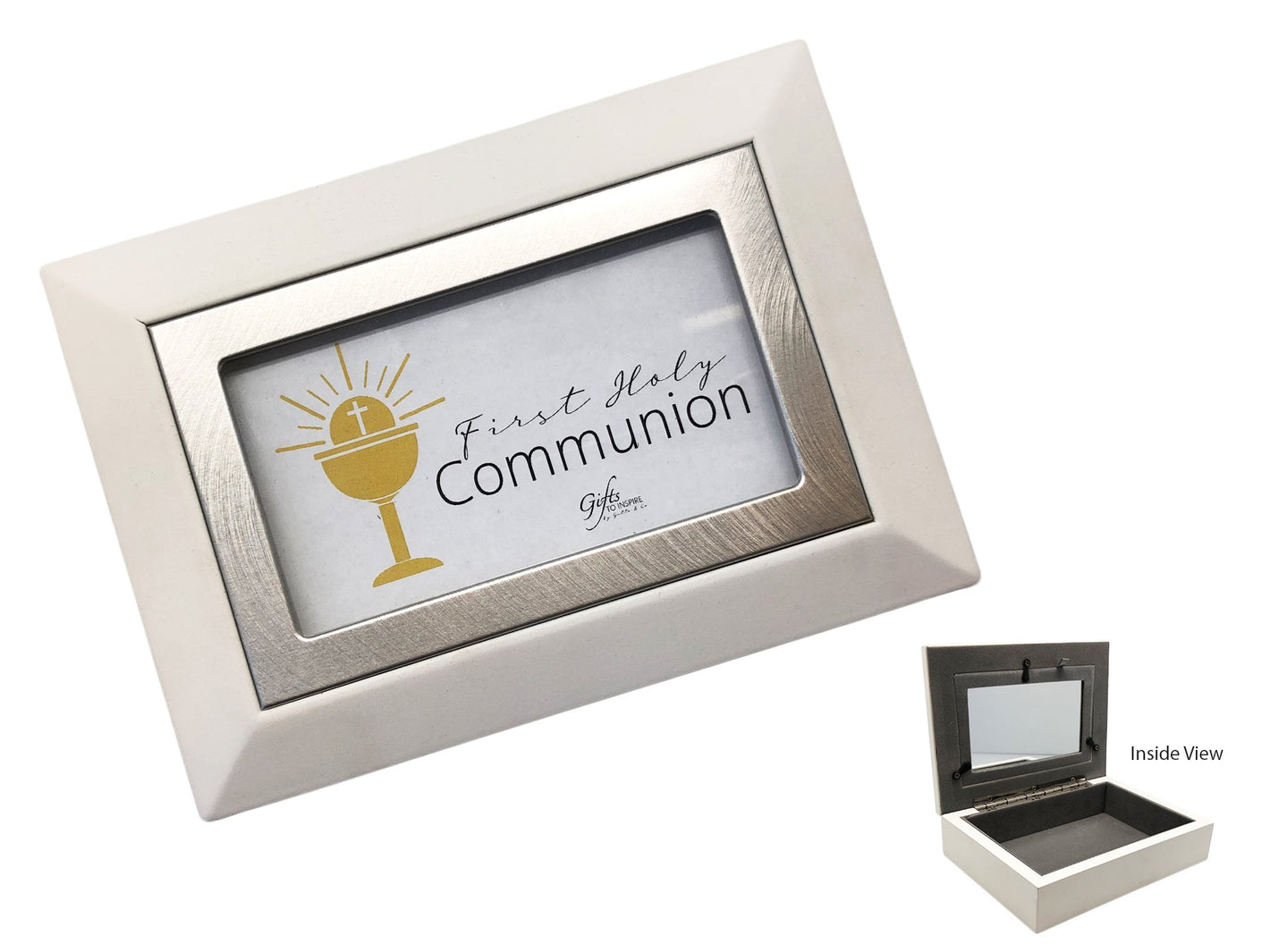 COMMUNION KEEPSAKE BOX WHITE