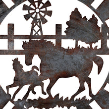 Load image into Gallery viewer, LASER CUT HORSE GALVANISED ROUND
