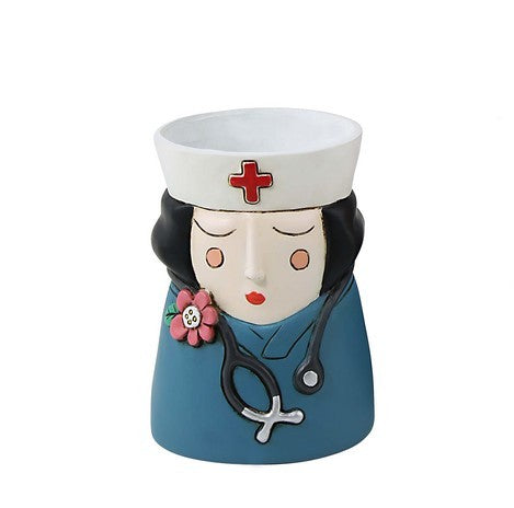 PLANTER MEDI-GIRL BLK HAIR