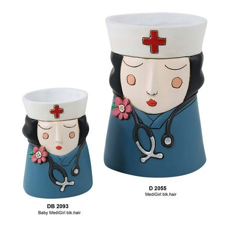 PLANTER MEDI-GIRL BLK HAIR