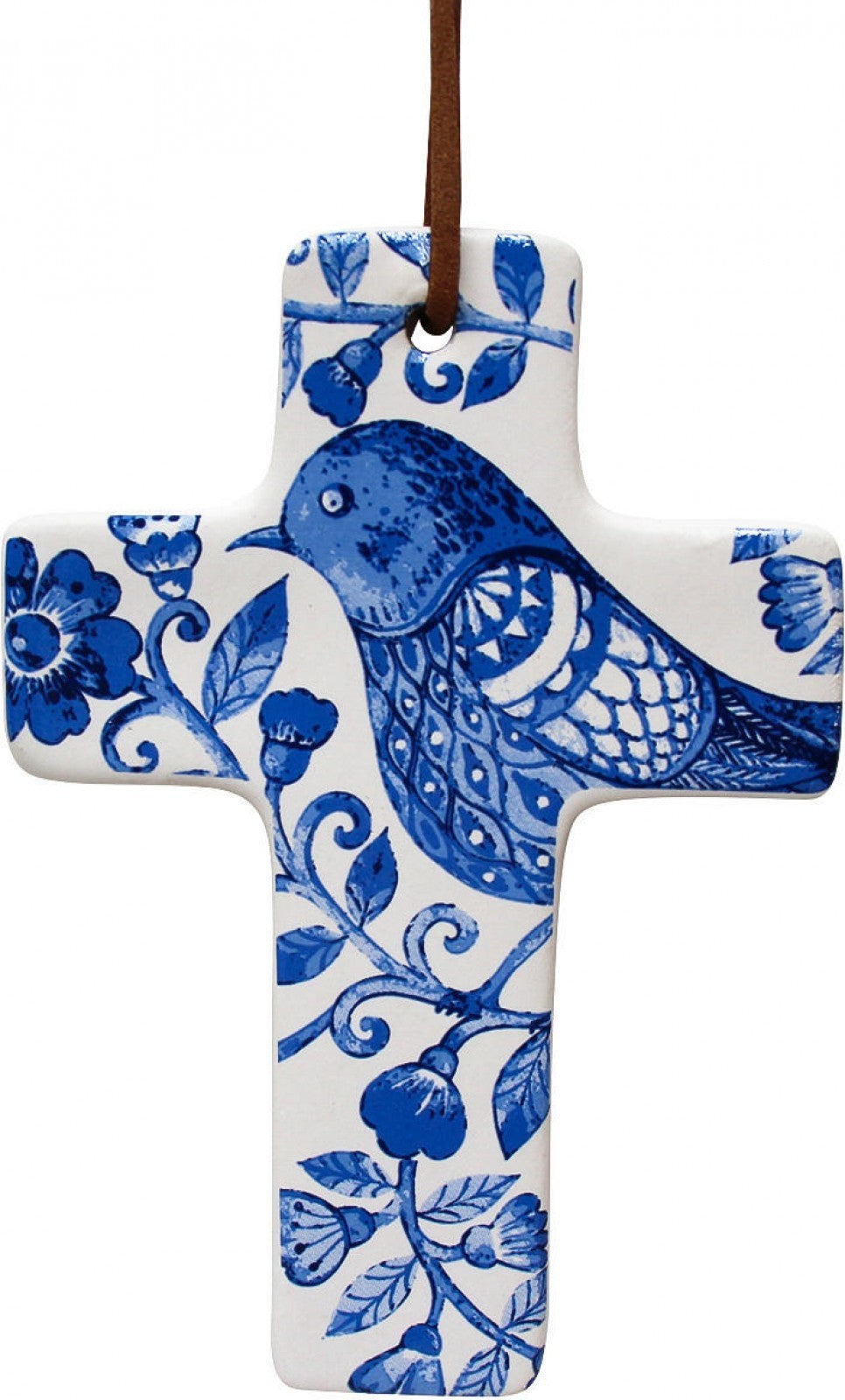 HANGING CROSS BLUE BIRD