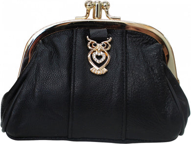 PURSE BLACK OWL