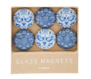 MAGNETS GLASS BLUE BIRD