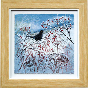 FRAMED PRINT WINTER BIRDS 2