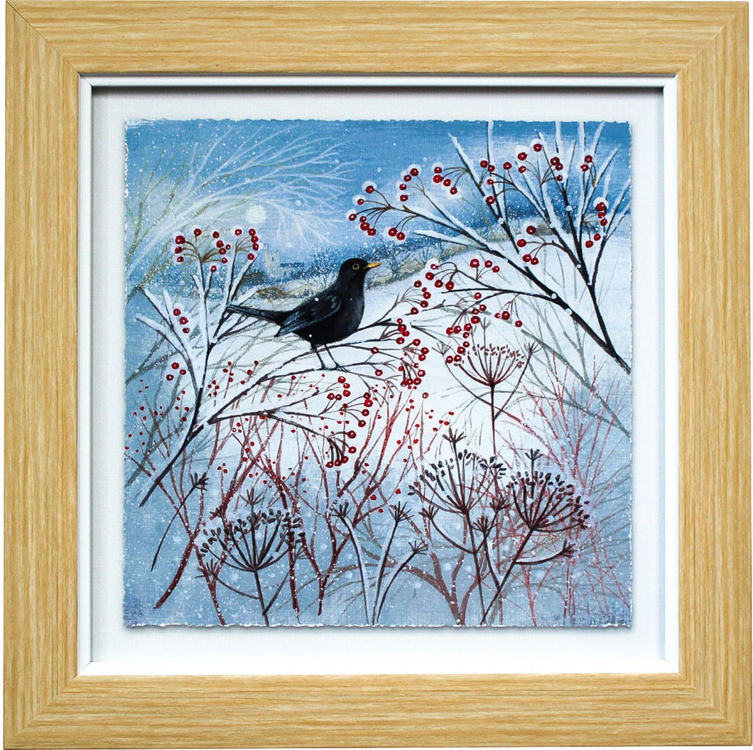 FRAMED PRINT WINTER BIRDS 2