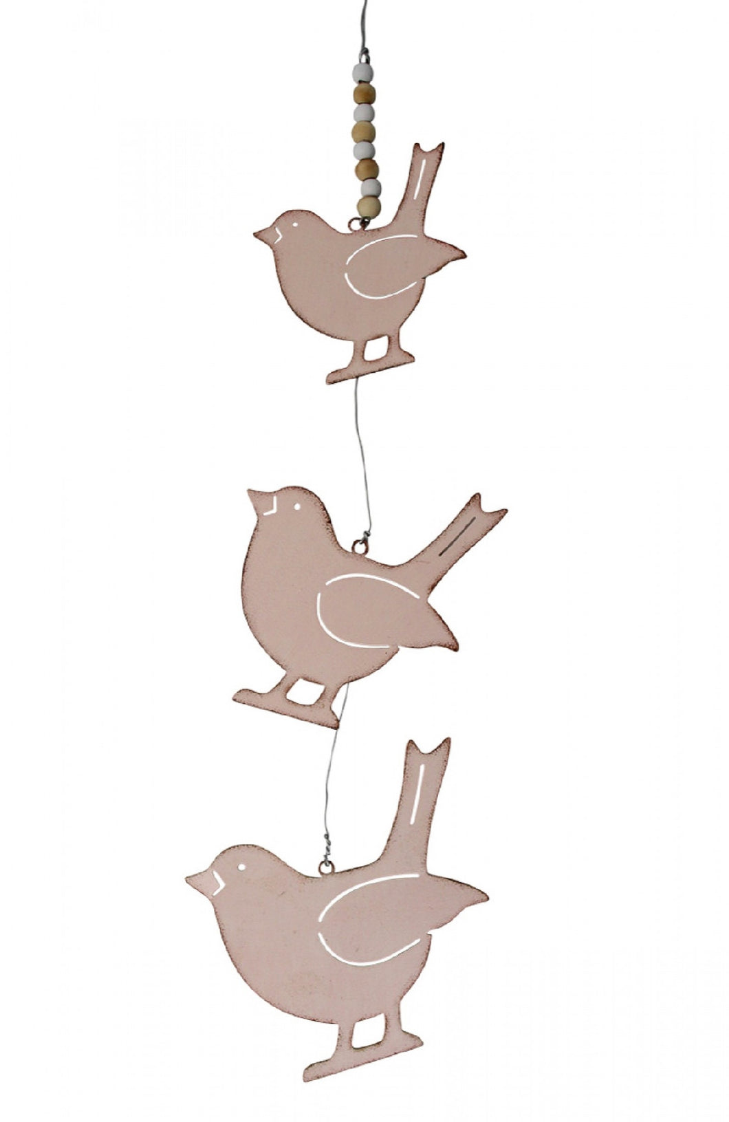 HANGING BIRD TRIPLE PINK