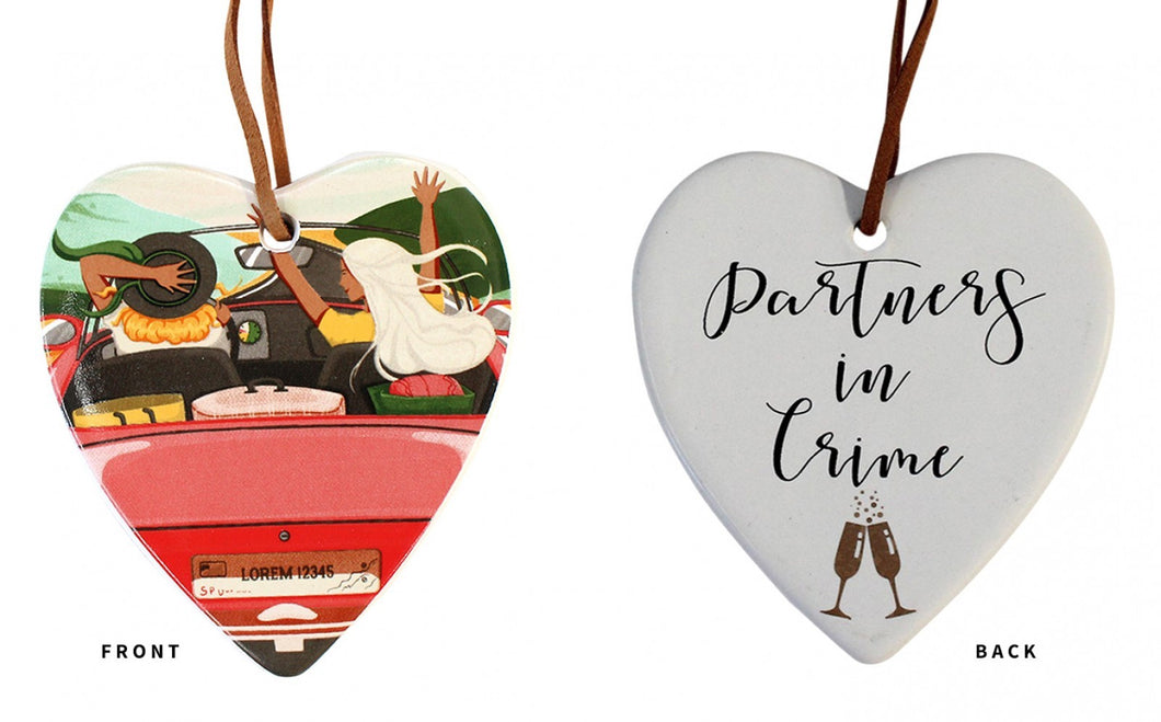 HANGING HEART PARTNERS IN CRIME