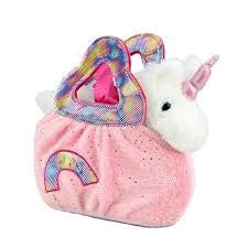 FANCY PALS UNICORN IN RAINBOW PINK BAG