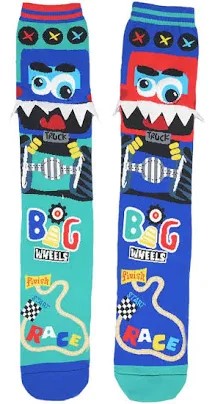 MONSTER TRUCK SOCKS AGE 6 - 99