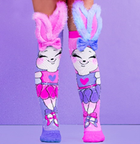 BALLERINA BUNNY SOCKS Kids & Adults Ages 6 - 99