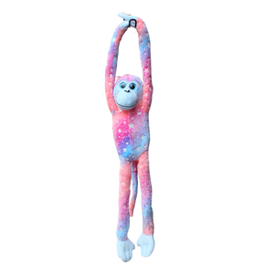 Eva Pink Blue Glow Monkey Huggable Plush Toy 60 cm Glow in the Dark