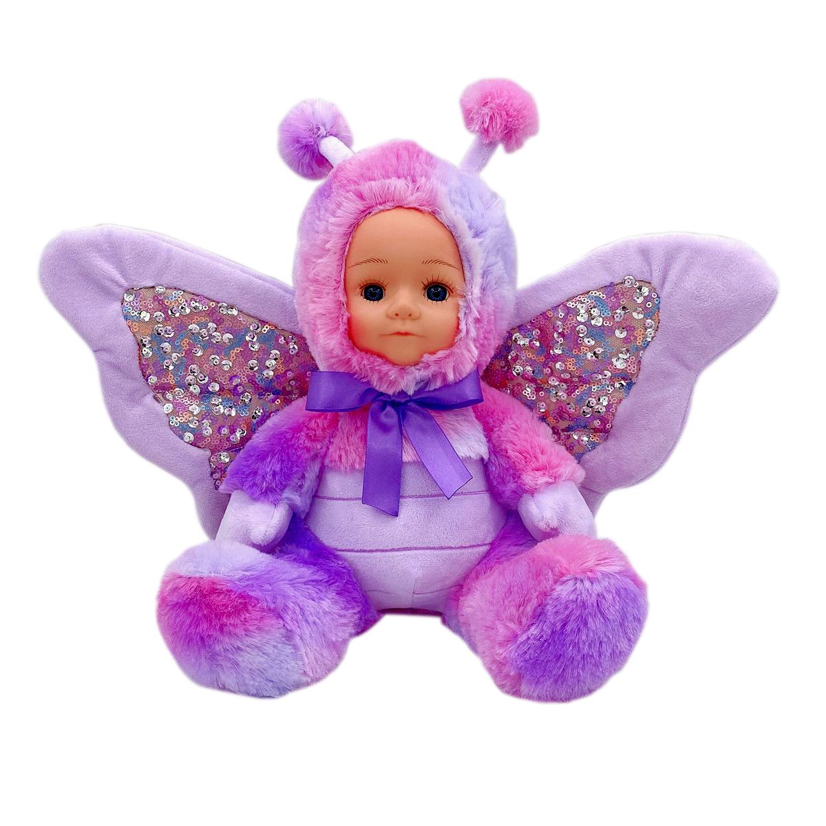 Polly Sequin Butterfly Fur Baby Plush Toy Soft Stuffed Animal