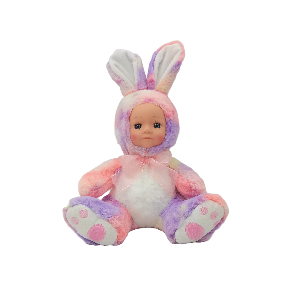 Summer Bunny Fur Baby Plush Toy 25 cm Soft Stuffed Animal