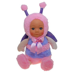 Zip Pink Purple Bug Fur Baby Plush Toy Soft Stuffed Animal