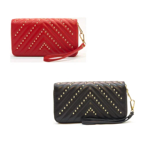 RIVETED WALLET VARIOUS COLOURS