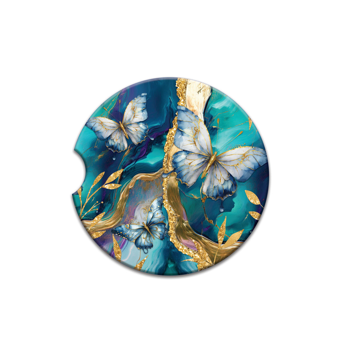 COASTER CAR CERAMIC ABSORBENT LISSA POLLOCK