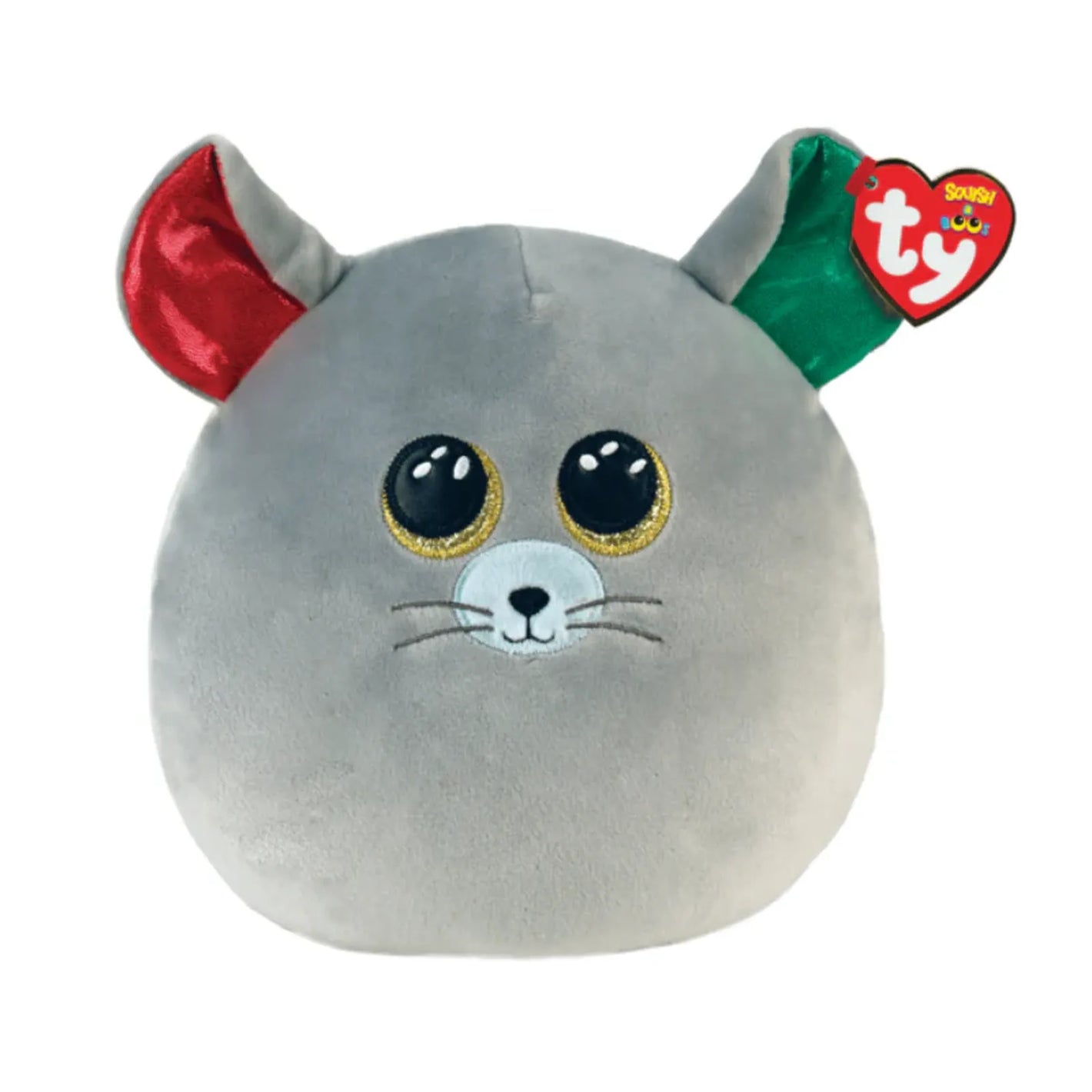 SQUISH-A-BOOS CHIPPER THE MOUSE 10 INCH CHRISTMAS