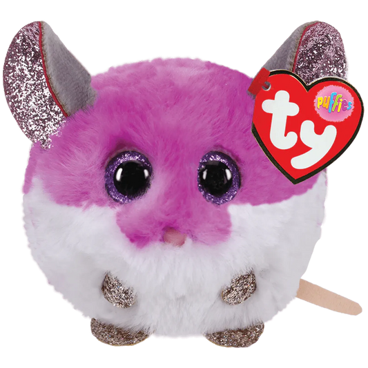 TY PUFFIES COLBY - PURPLE MOUSE
